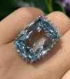 Jay Feder 14K White Gold diamond Aquamarine Ring Sale