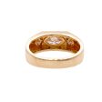 JAY FEDER 18K YELLOW GOLD MARQUISE DIAMOND 3 STONE RING Hot on Sale