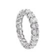 Jay Feder Platinum Oval Diamond Eternity Wedding Band Sale