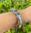 Jay Feder 18K White Gold Diamond & Watermelon Tourmaline bracelet Cheap