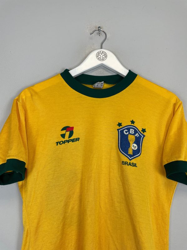 1982 85 BRAZIL #13 HOME SHIRT (S) TOPPER For Discount