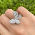 JAY FEDER 14K WHITE GOLD DIAMOND BUTTERFLY RING Supply