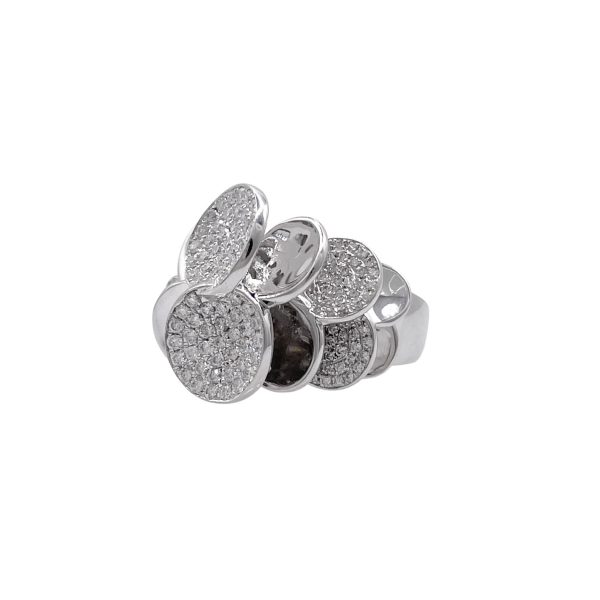 JAY FEDER 14K WHITE GOLD DIAMOND PAVE CIRCLE RING Online