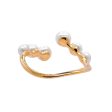 Jay Feder 18k Yellow Gold Pearl Crossover Ring Cheap