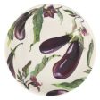 Vegetable Garden Aubergine & Flowers Medium Pasta Bowl Online now