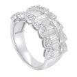 Jay Feder 18K White Gold Pear Baguette Diamonds Band Ring Online