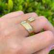 JAY FEDER 14K YELLOW GOLD DIAMOND MATTE FINISH WRAP RING Sale