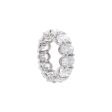 Jay Feder Platinum Oval Diamond Eternity Band Ring Online Hot Sale