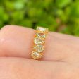 Jay Feder 18k Yellow Gold Pear Yellow Diamond Bezel Milgrain Band Ring Online Sale