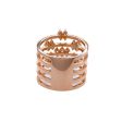 JAY FEDER 18K ROSE GOLD DIAMOND 5 ROW WIDE BAND RING Online Hot Sale