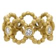 Suzy Landa 18k Yellow Gold Diamond Bead Bezel Eternity Band Online now