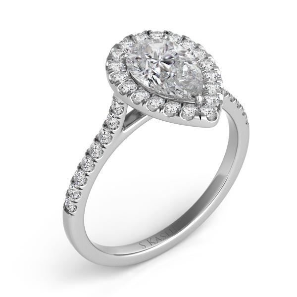 Jay Feder WHITE GOLD HALO ENGAGEMENT RING Supply