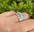 Jay Feder 18K White Gold Pear Baguette Diamonds Band Ring Online