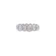 Jay Feder Platinum Oval Diamond Eternity Band Ring Discount