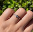 JAY FEDER 14K WHITE GOLD DIAMOND TEXTURED RING Online