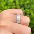 JAY FEDER 18K WHITE GOLD DIAMOND ETERNITY BAND RING Online now