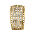 Roule & Co. 18K Yellow Gold white Sapphire Shaker Tapered Ring For Discount