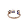 Jay Feder 14k Yellow Gold Step cut Sapphire 5 Stone Band Ring Online