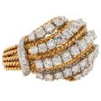 Jay Feder 14K Yellow Gold diamond Domed Ring Discount