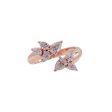 Jay Feder 18k Rose Gold Diamond Crossover Wrap Ring Fashion