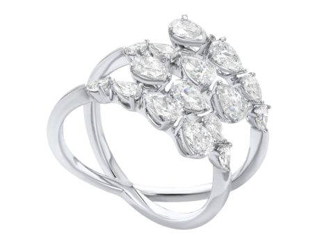 Jay Feder 18K White Gold & Pear Shaped Diamond Ring Online