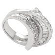 Jay Feder 18K White Gold Deco Wrap Diamond Ring Online Hot Sale