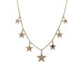 JAY FEDER 14K YELLOW GOLD DIAMOND STAR STATION NECKLACE Fashion