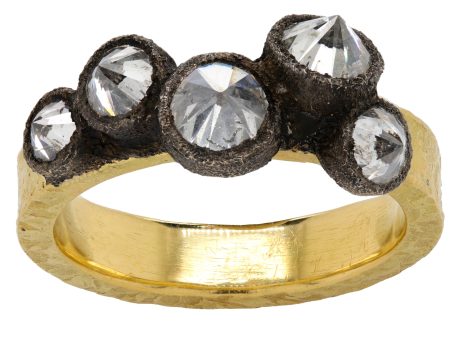 Todd Pownell 18K Yellow Gold Inverted Diamond Ring on Sale