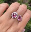 Kamyen 18K Rose Gold Diamond Tourmaline White Enamel Ring on Sale