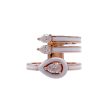 JAY FEDER 18K ROSE GOLD DIAMOND WHITE ENAMEL 3 ROW RING Online