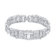 Jay Feder Platinum Art Deco Diamond Bracelet Supply