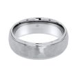 Jay Feder Tungsten Hammered Center Beveled Polished Edge Ring Hot on Sale