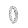 Jay Feder 14k White Gold Round Diamond Eternity Wedding Band For Discount