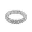 Jay Feder 14k White Gold Round Diamond Eternity Wedding Band For Discount