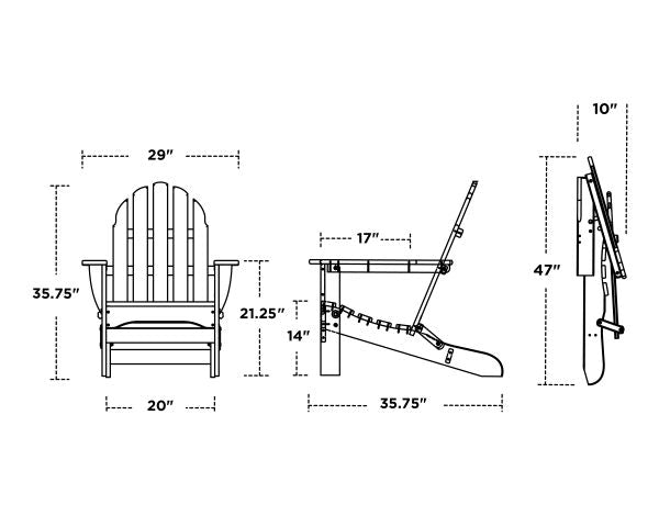 Polywood Folding Adirondack Chair Sale