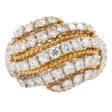 Jay Feder 14K Yellow Gold diamond Domed Ring Discount