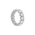 Jay Feder Platinum Oval Diamond Eternity Band Ring Discount