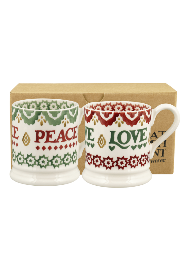 Christmas Joy Set Of 2 1 2 Pint Mugs Boxed Online now