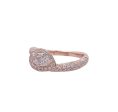 JAY FEDER 14K ROSE GOLD DIAMOND PEAR HALO RING Hot on Sale