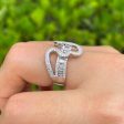 JAY FEDER 18K WHITE GOLD DIAMOND BAND RING on Sale