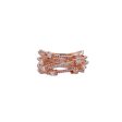 Jay Feder 14k Rose Gold Princess and Round Diamond Multi Line Band Ring Online now