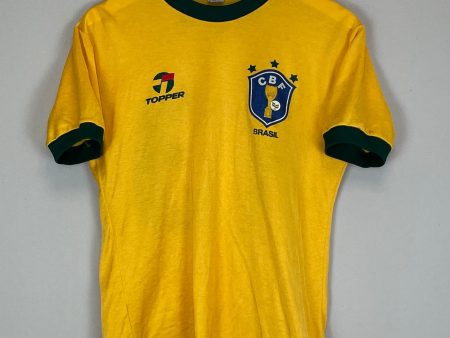 1982 85 BRAZIL #13 HOME SHIRT (S) TOPPER For Discount