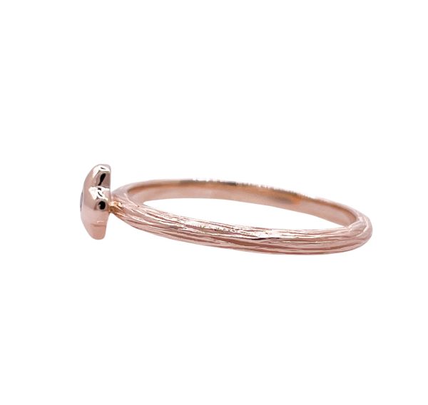 JAY FEDER 14K ROSE GOLD DIAMOND TEXTURED RING For Discount