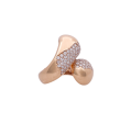 JAY FEDER 18K ROSE GOLD DIAMOND BYPASS RING Hot on Sale