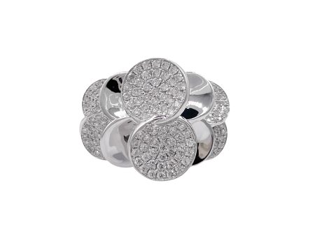 JAY FEDER 14K WHITE GOLD DIAMOND PAVE CIRCLE RING Online