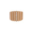 Jay Feder 14k Yellow Gold Diamond Pleated Band Ring For Discount