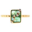 Jay Feder 14K Yellow gold Zambian Emerald Opal Diamond Ring Online