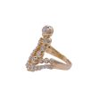 Jay Feder 14k Yellow Gold Diamond Bezel ZigZag Ring Fashion