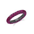 Graziela Gems 18K white gold ruby 3 sided eternity band Fashion