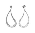 JAY FEDER 18K WHITE GOLD DIAMOND TEARDROP DANGLE EARRINGS Discount